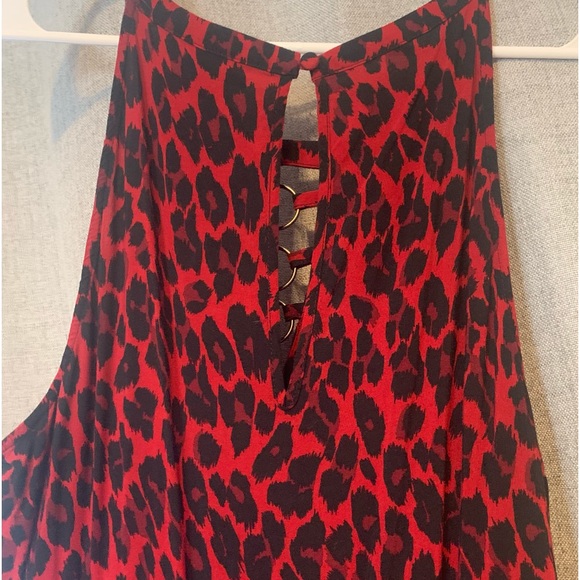 1xl Red & Black Leopard Print Dress - Picture 3 of 7